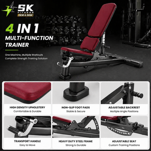 Banc de musculation multi-positions SK Commercial, robuste et professionnel, pour entraînement de force et musculation. - Product Image 4