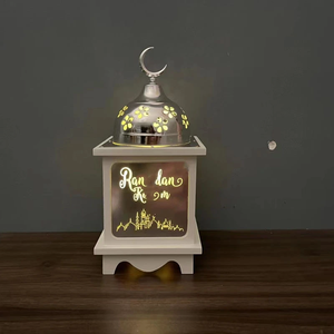 DAMAI Ramadan Candle <b>Lantern</b> Decorative Moon Star Ramadan Lights Vintage Decorative Hanging <b>Lantern</b> for Party Decor - Product Image 2