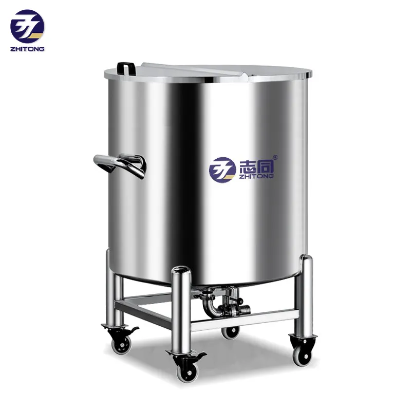 Bình Chứa Mở ZT-500L/Bình Chứa Bằng Thép Không Gỉ SUS316L Chất Lượng Cao Tùy Chỉnh Để Đựng Chất Lỏng, Dầu, Mỹ Phẩm, Thực Phẩm