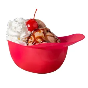 Cuenco para helado con forma de sombrero y logotipo personalizado, recipiente para minicasco de bateo, cuencos para aperitivos y helados