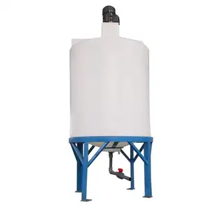 Food Grade Plastic Cone bottom 100-5000L Pe tank With Standing, Outlet drain Valve for Beer Mixing