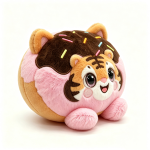 Peluche donut personnalisée, peluche donut tigre, peluche alimentaire, animal en peluche donut, peluche alimentaire Chonky - Product Image 4