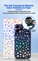 Film autocollant pour l'arrière des téléphones mobiles 3D/2.5D en TPU - Anti-huile, anti-traces de doigts, couverture intégrale, haute transparence HD, clair pour traceur