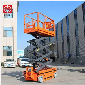 8m 10m 12m CE certificated hydraulic electric lift table self propelled scissor lift with non-marking tire