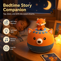 Tablette éducative interactive NFC Fox Story pour enfants, écran tactile, histoires éducatives, veilleuse, rechargeable, corps en ABS sûr