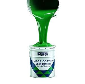 Epoxy Resin <b>Floor</b> Coating Anti-Fouling Liquid Paint for Commercial Industrial <b>Floors</b> Easy Daily Cleaning <b>Roller</b> Brush - Product Image 1