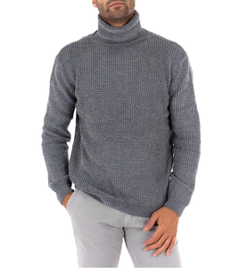 Vente en gros 2024 de pulls décontractés en coton personnalisés pour hommes, vêtements de sport d'hiver à col haut tricotés en laine respirante, anti-rétrécissement 100% coton - Product Image 2