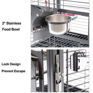 <span class=keywords><strong>Gabbia</strong></span> da Viaggio Portatile <span class=keywords><strong>in</strong></span> Metallo per Pappagalli di Piccola Taglia - Product Image 3
