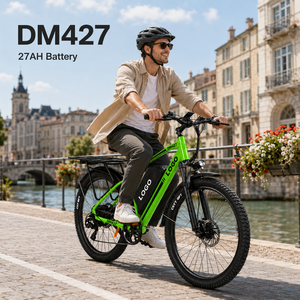 จักรยานเสือภูเขาไฟฟ้า DM427 ขนาด 27.5 นิ้ว มอเตอร์ไร้แปรงถ่าน 750W เฟรมอลูมิเนียม 7 สปีด แบตเตอรี่ 48V 27AH เบรคไฮดรอลิกดิสก์ - Product Image 1
