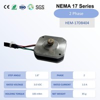 Moteur pas à pas hybride HEMM Nema 17 42mm 2 phases 1.8 pas 3V 1.0A DC 100mNm certifié RoHS pour accessoires d'impression 3D