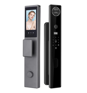Serrure de porte intelligente Tuya WiFi avec reconnaissance faciale 3D, interphone vidéo, empreinte digitale, mot de passe, <span class=keywords><strong>carte</strong></span> et contrôle par application - Product Image 2