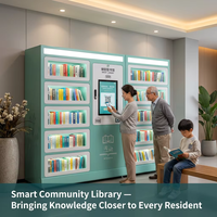 HAUMR Library Holds Locker RemoteLocker LibCabinet - Gabinete Inteligente para Microbibliotecas, para Lectura Pública, Servicio de Biblioteca de Autoservicio las 24 Horas