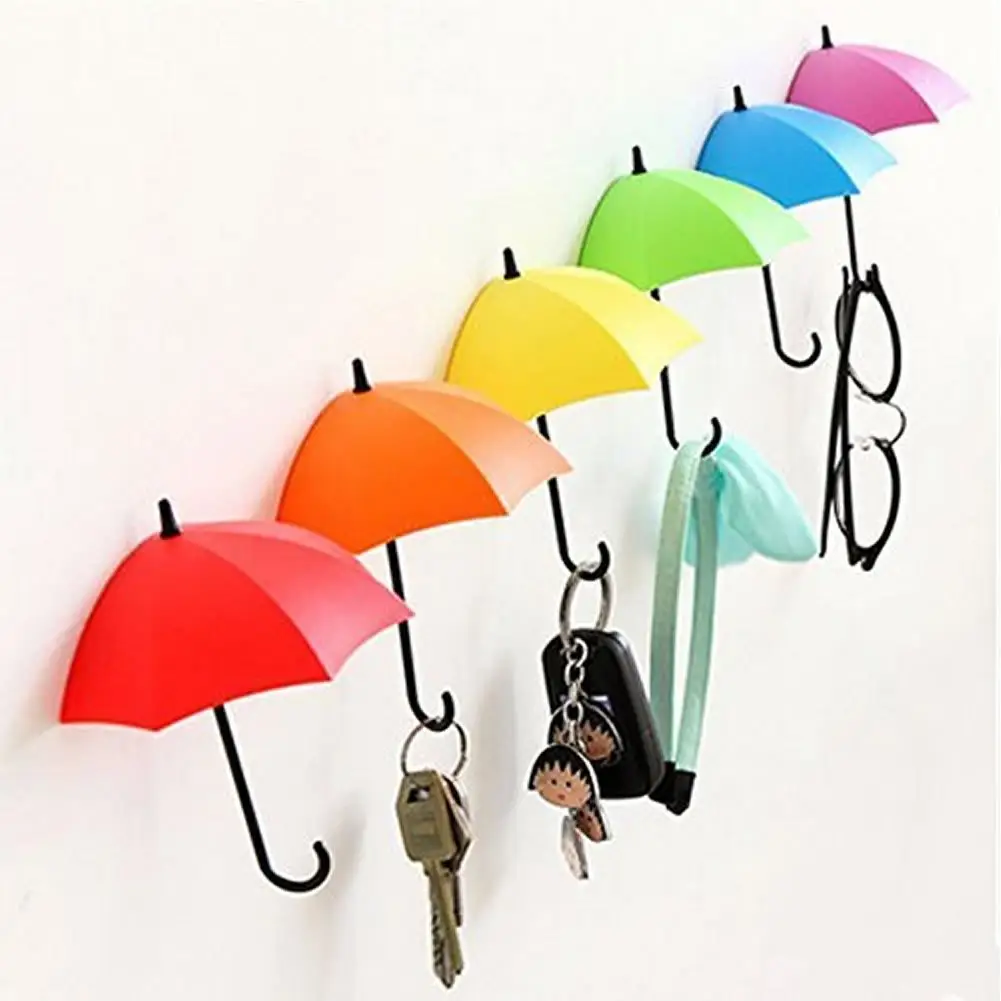 Colorful Umbrella Wall Rack Wall Key Holder Key Organizer for Keys Jewelry and Other Small Items