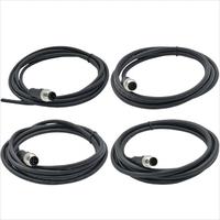 Connecteur d'aviation M12, prise étanche mâle/femelle 2-12 broches, câble PUR/PVC droit ou courbé 1M-10M, connecteur industriel blindé