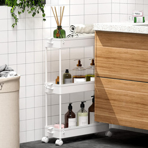 Estantes de suelo para el hogar, carrito de almacenamiento para sala de estar y dormitorio, grietas de cocina de cuatro capas móviles - Product Image 2