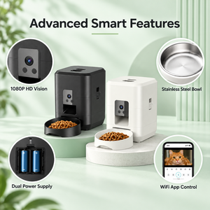 Dispensador Automático de Comida para Mascotas con Cámara HD, Control por Aplicación y Alimentación Programada para Gatos y Perros Pequeños - Product Image 5