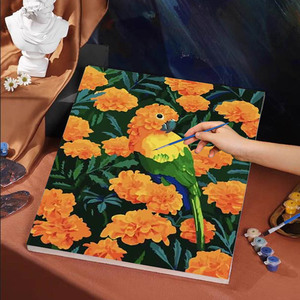 Kit <span class=keywords><strong>de</strong></span> <span class=keywords><strong>Pintura</strong></span> DIY FOSKA, 3 Pinceles <span class=keywords><strong>de</strong></span> Diferentes Tamaños, Lienzo Enmarcado, <span class=keywords><strong>Pintura</strong></span> por Números para <span class=keywords><strong>Adultos</strong></span>, Empacado en una Caja <span class=keywords><strong>de</strong></span> Regalo - Product Image 5