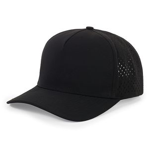 Casquette de Baseball en Polyester 100% de haute qualité imperméable à l'eau trou découpé au Laser perforé séchage rapide Logo personnalisé casquette de Baseball en maille sportive - Product Image 4