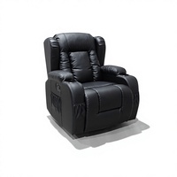 Fauteuil inclinable électrique moderne en similicuir PU avec massage et télécommande, structure métallique, pour personnes âgées, utilisation dans le salon