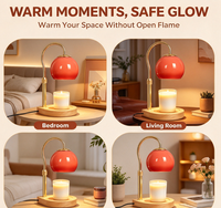 Lampe chauffe-bougie électrique avec minuterie et variateur d'intensité, idéale comme décoration d'intérieur, cadeau pour Thanksgiving et Noël