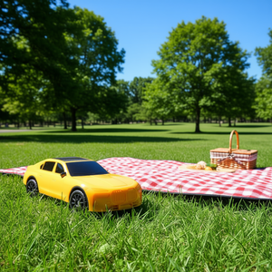 Altavoz Bluetooth con Forma de Auto Deportivo Dorado, Alimentado por Energía Solar, Portátil, Inalámbrico, Audio de Rango Completo para Dispositivos Universales, con Batería de 5V DC - Product Image 2