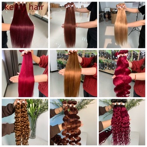 Vente en gros paquets de cheveux vierges brésiliens cuticule violette à vagues profondes alignée <span class=keywords><strong>couleur</strong></span> fantaisie pour le vendeur d'utilisation de fête des femmes noires - Product Image 5