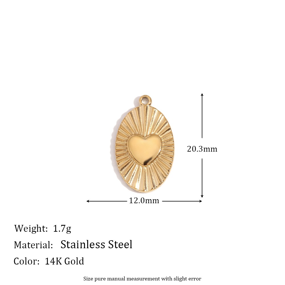 Oval radiant love pendant-gold
