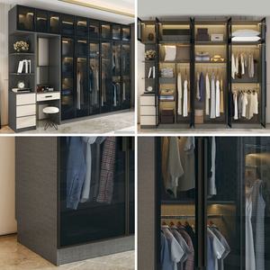 Meja Rias Kayu PA dengan Lemari Aluminium 8 Pintu Geser dan Cermin - Product Image 2