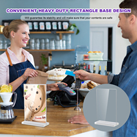 Tente de table de style t en acrylique transparent de qualité supérieure tentes de table en plastique 4x6 pouces porte-carte porte-menu de tente de table