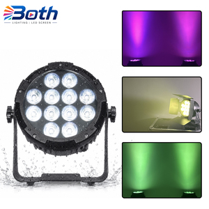รีโมทคอนโทรลไร้สายผ่านแอพ ไฟพาร์ LED RGBWA UV 12 ชิ้น 18W กันน้ำ IP65 ใช้แบตเตอรี่ สำหรับงานเวทีและปาร์ตี้ - Product Image 1