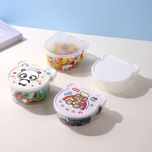 กล่องใส่อาหารรูปหมีแบบใส ทำจากพลาสติก PP สำหรับใส่คัพ<span class=keywords><strong>เค้ก</strong></span> สลัด อาหารกลางวัน <span class=keywords><strong>พ</strong></span>ร้อมฝาปิด ใช้กับ<span class=keywords><strong>ไมโครเวฟ</strong></span>ได้  สามารถปรับแต่งฉลากด้านในได้ - Product Image 3