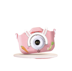 Appareil photo pour enfants, enregistrement photo et vidéo, mini appareil photo reflex numérique de dessin animé, appareil photo instantané jouet, écran 2,0 pouces, CMOS, matériau en silicone - Product Image 1
