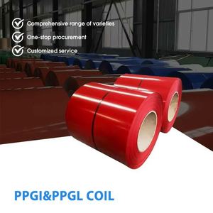 Bobines d'acier prélaqué PPGI/PPGL avec revêtement en zinc galvanisé, peintes en couleur double couche - Product Image 1