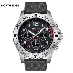 NORTH EDGE 2024 MACH 2 Men's <b>Watches</b> Solar Power 316 Stainless Steel Case Quartz <b>Watch</b> for Men Pilot Waterproof 50M Stopwatch - Product Image 1