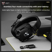 ONIKUMA GT888 Headset Gaming Empat Mode 2.4G Nirkabel BT 5.3 Driver 50mm Waktu Putar 60 Jam Mikrofon Dapat Diputar untuk PS5 PC Switch