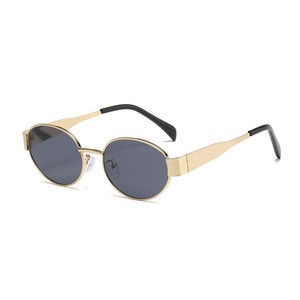 Famous Brocade Oval Sunglasses <b>Gold</b> <b>Frame</b> Polarized PC Lens Outdoor Use - Product Image 1