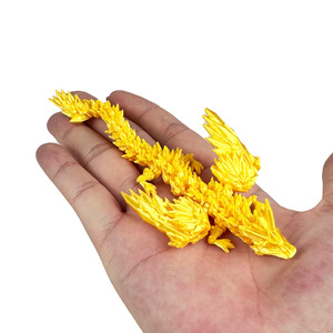 Modellino di Drago Volante in Cristallo Colorato Stampato in 3D, 14,1 cm, Ornamento da Scrivania, Artigianato Artistico, Action Figure Articolata, Regalo - Product Image 4