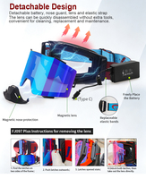 Lunettes de ski personnalisées Jiepolly Fabricant antibuée Lentille magnétique Vente en gros Uv400 Lunettes de snowboard chauffa