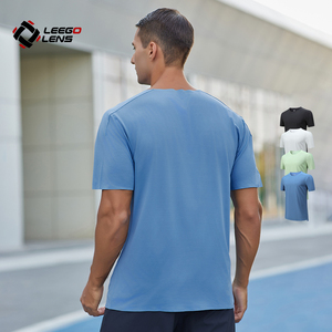 OEM Tùy Chỉnh Người Đàn Ông Của Thoáng Khí Đường May Niêm Phong Nhanh Chóng Khô Thể Thao T-Shirt Vòng Cổ Chống Trượt HEM Tập Thể Dục Chạy Phòng Tập Thể Dục Hàng Đầu - Product Image 2