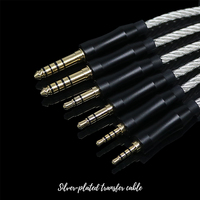 Câbles de conversion AUX plaqués argent Balance 2.5/3.5/4.4mm mâle vers 2.5/3.5/4.4mm mâle Adaptateur de connexion HIFI Câbles audio stéréo