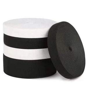 Dây thun dệt phẳng bán buôn kích thước 20mm 25mm <span class=keywords><strong>30mm</strong></span> 40mm 50mm dùng cho may mặc, đồ gia dụng, thắt lưng, màu đen trắng, chất liệu cao cấp - Product Image 2