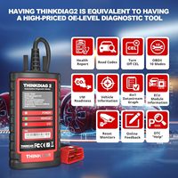 THINKCAR Thinkdiag2 Compatible con Protocolos CAN FD, Escáner OBD2, TODO el Software, 1 Año de Actualización Gratuita, Herramienta de Diagnóstico Automotriz