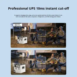 Alimentation portable à batterie LiFePO4 de type levier MTL55 5000W, 220V, onde sinusoïdale pure, charge solaire pour le camping et les voyages - Product Image 2