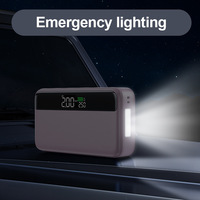 Démarreur de voiture 4 en 1, gonfleur de pneus 12V, batterie externe 10000mAh, lampe LED SOS, allume-cigare, courant de crête 1500A, violet, pour petite amie, fête des mères