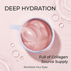 Masque pour les yeux en poudre rose anti-poches, collagène hydratant pour le soin des yeux - Product Image 2