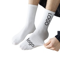 Chaussettes de sport respirantes en coton personnalisées avec logo, vente en gros, fabricant OEM, marque privée, design imprimé par sublimation
