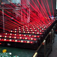 Lumière laser à tête mobile à faisceau rouge à 8 yeux contrôlée par DMX512, lumière d'ambiance de scène pour bar KTV