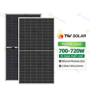 <span class=keywords><strong>Pannelli</strong></span> <span class=keywords><strong>Solari</strong></span> Bifacciali TW Tipo-N 700W-720W Mono Half Cell per Sistemi <span class=keywords><strong>Solari</strong></span> Off-Grid - Product Image 2