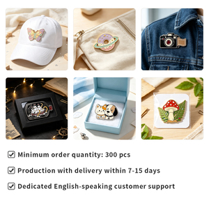 Broches en émail dur en gros, motifs mignons de dessins animés, aliments, animaux, plantes, épingles de revers en alliage de zinc, broches métalliques <span class=keywords><strong>pour</strong></span> sacs à dos et vêtements, décoration OEM - Product Image 6
