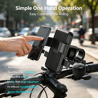 Soporte para Teléfono de Bicicleta con Rastreador Antipérdida Compatible con IOS Find My, Rotación de 360°, Operación con una Mano, Antideslizante para Bicicleta y Motocicleta